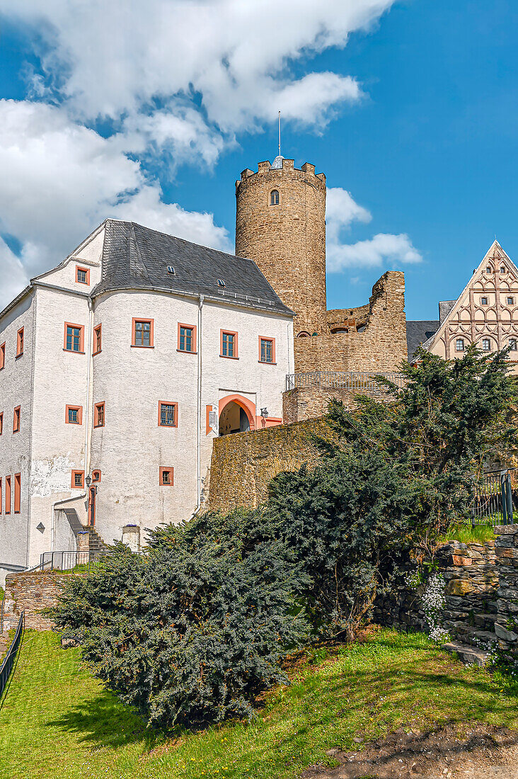 Burg Scharfenstein, bei Drebach im Erzgebirge, Sachsen, Deutschland