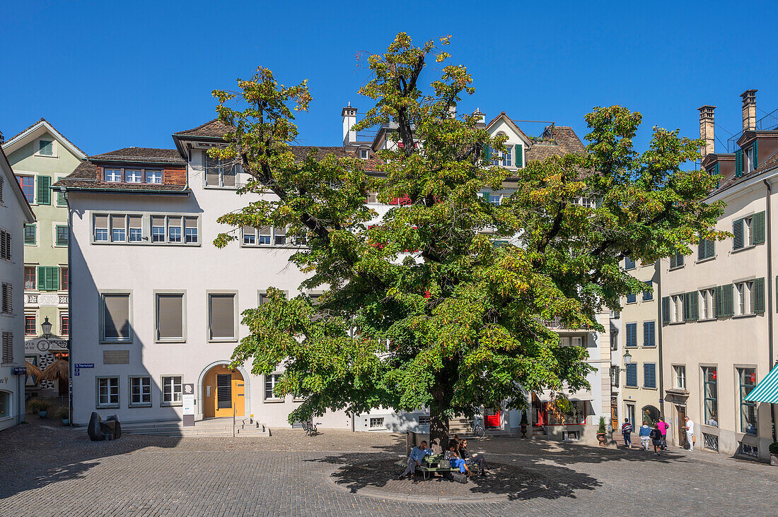 Square on Schlüsselgasse near St. Peter, Zurich, Switzerland