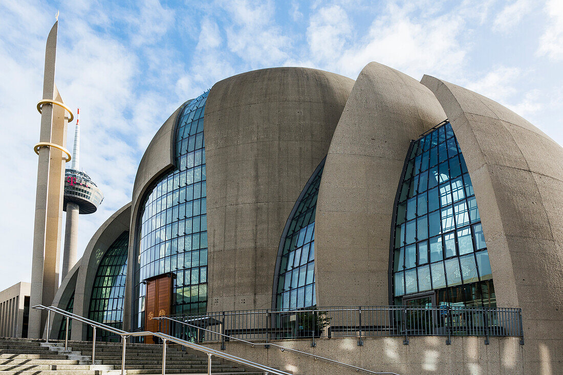 DITIB Central Mosque Cologne, architects Gottfried and Paul Böhm, Cologne, Rhineland, North Rhine-Westphalia, Germany