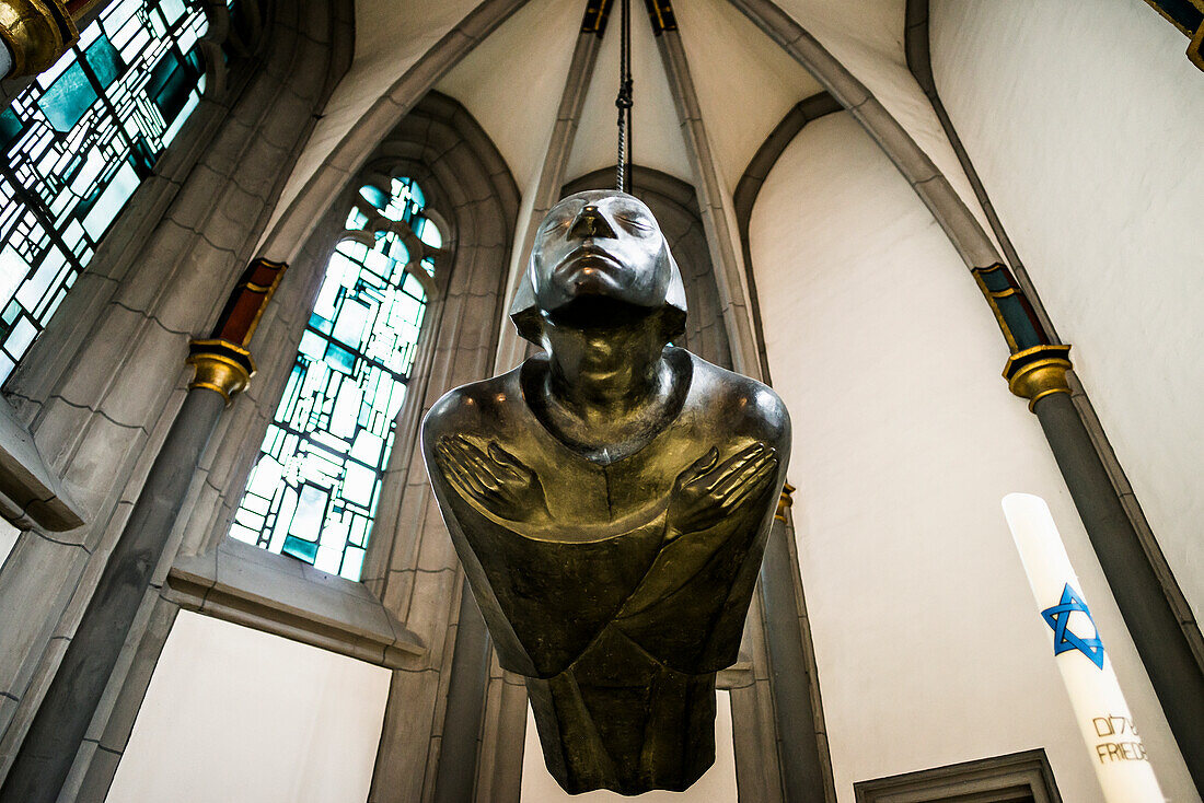 Angel, sculpture by Ernst Barlach, Antoniterkirche, Schildergasse, Cologne, North Rhine-Westphalia, Germany