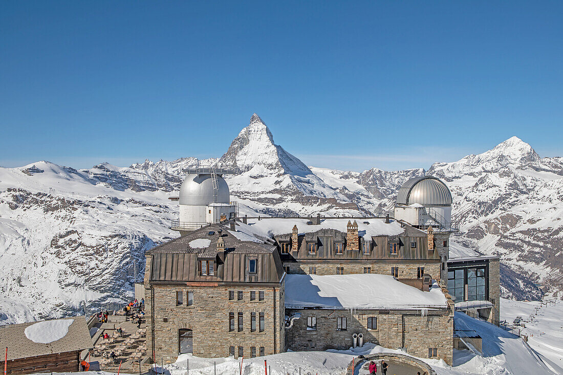 Observatorium Gornergrat und Matterhorn, Wallis, Schweiz