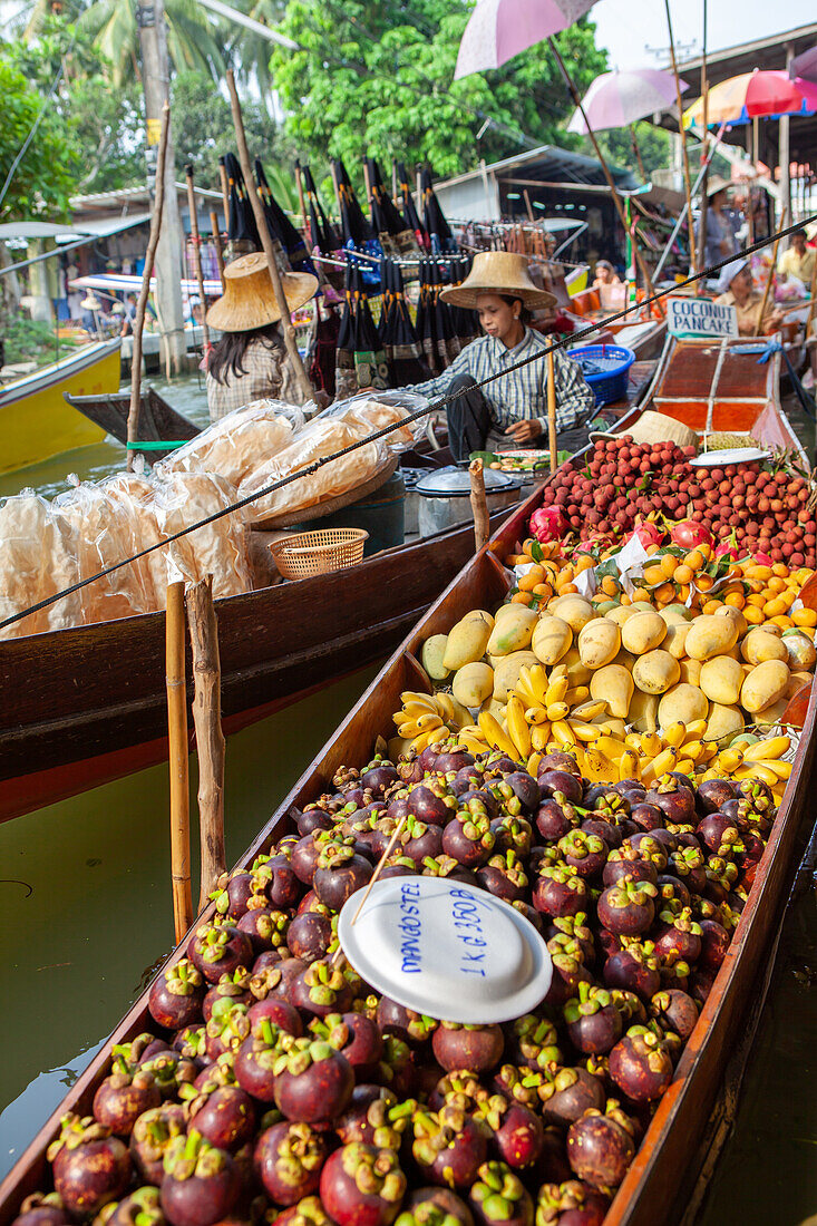  Fruits and vegetables at a floating market, Thailand 