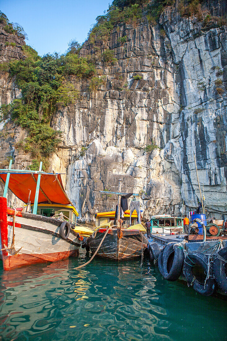  Fishing boats in Halong Bay, Vietnam 