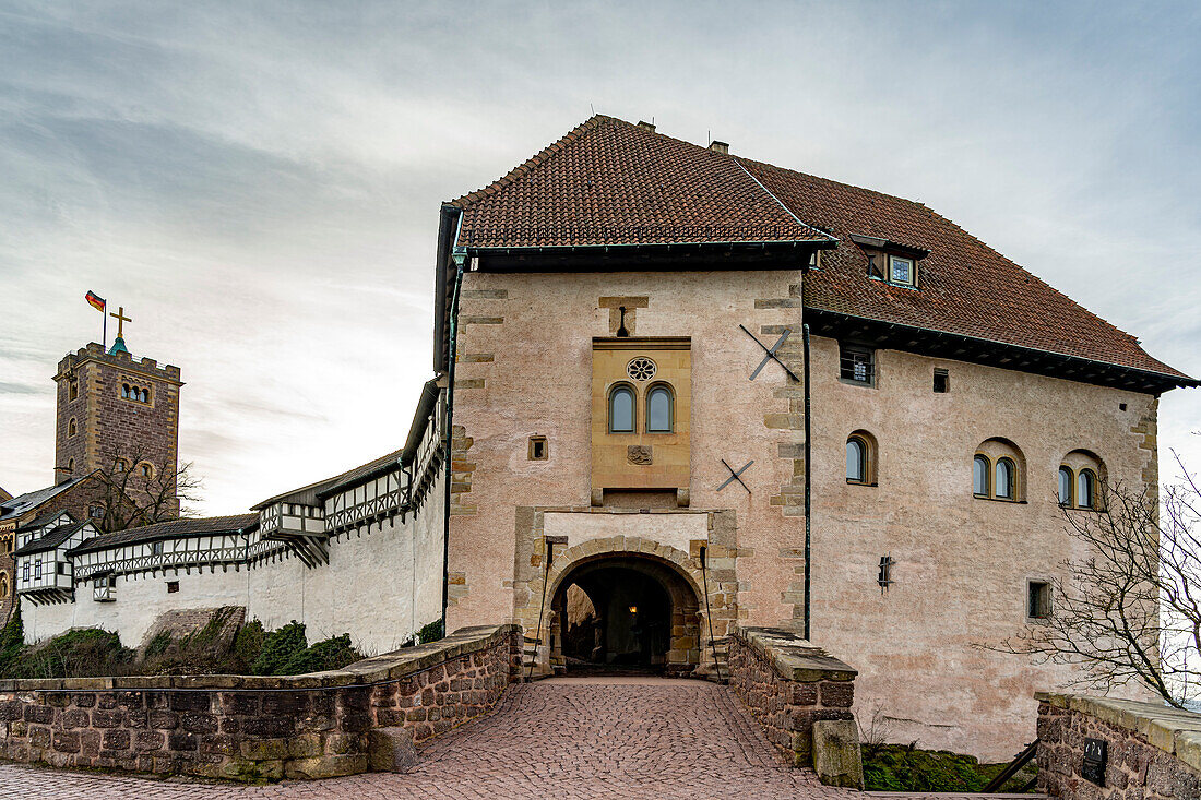Torhaus der Wartburg, UNESCO Welterbe in Eisenach, Thüringen, Deutschland 