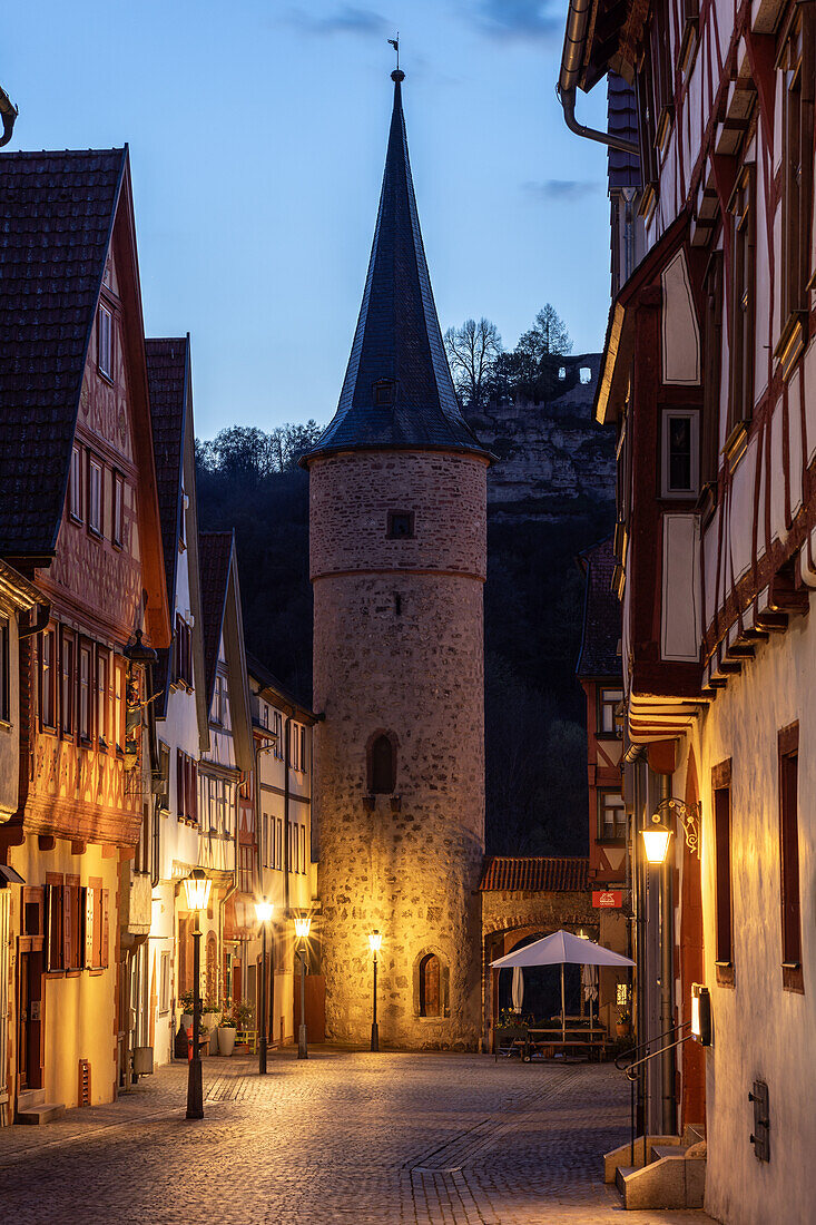 In der Altstadt von Karlstadt, Main-Spessart, Unterfranken, Franken, Bayern, Deutschland, Europa