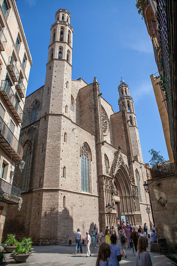 Santa Maria del Mar, Barcelona, Katalonien, Spanien