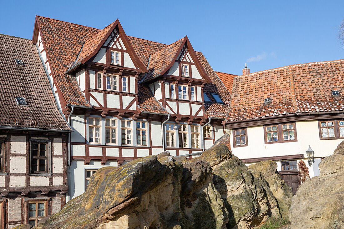 Am Schlossberg, Welterbestadt Quedlinburg,  Sachsen-Anhalt, Deutschland