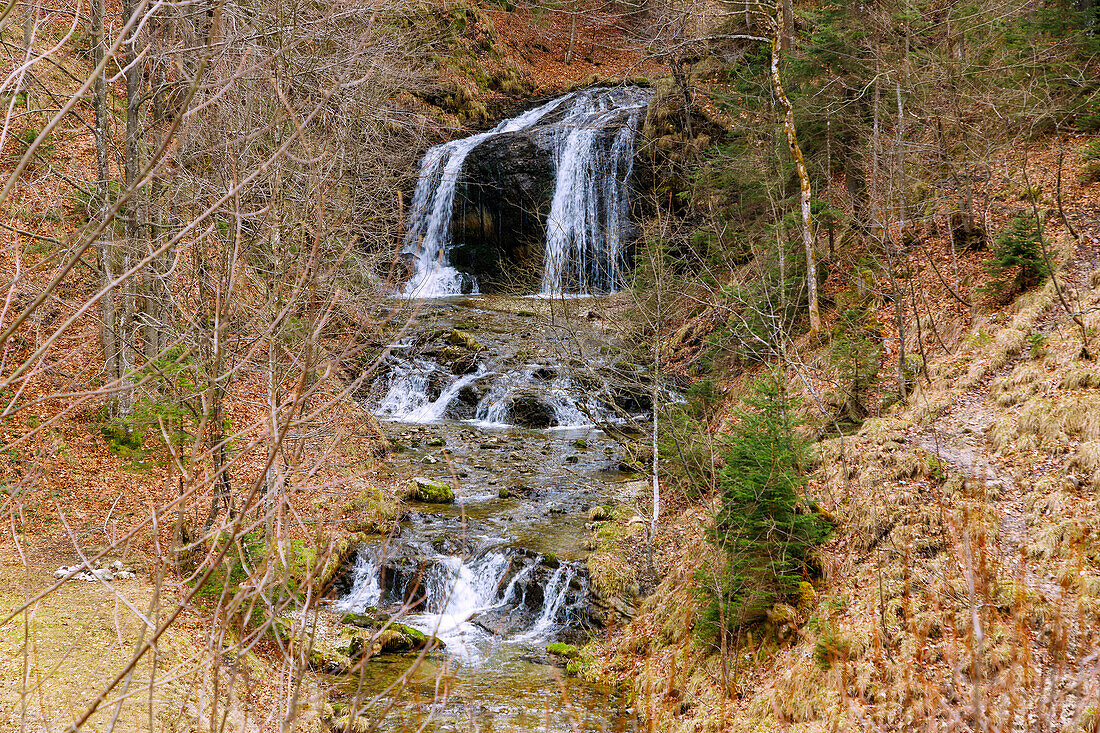  Josefstal Waterfalls in Fischhausen-Neuhaus, near Schliersee in Upper Bavaria in Bavaria, Germany 