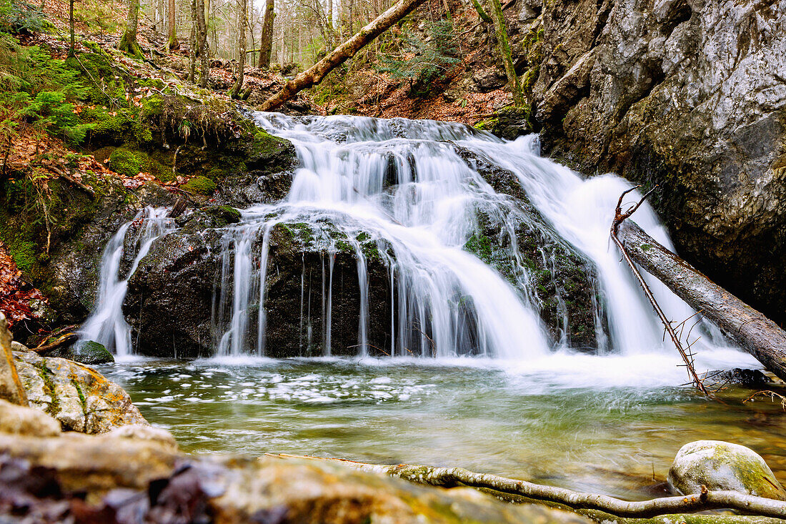  Josefstal Waterfalls in Fischhausen-Neuhaus, near Schliersee in Upper Bavaria in Bavaria, Germany 