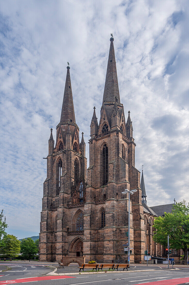 Elisabethkirche, Marburg, Hessisches Bergland, Lahntal, Hessen, Deutschland