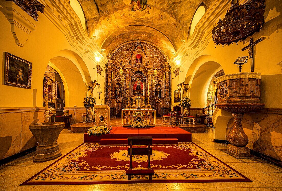  Chancel of the church of Santa Maria de África, Ceuta, Strait of Gibraltar, Spain 