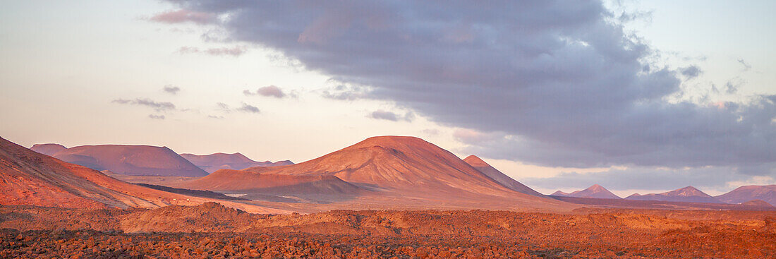  Volcanic landscape on Lanzarote, Los Volcanes Natural Park, Lanzarote, Canary Islands, Spain 