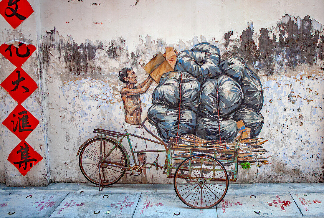  Graffitti cargo bike, Malaysia, Southeast Asia, Asia 