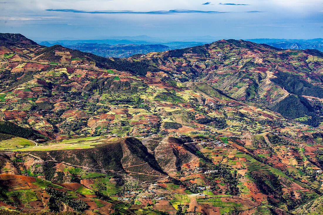  Morocco in the north, fields and settlements 