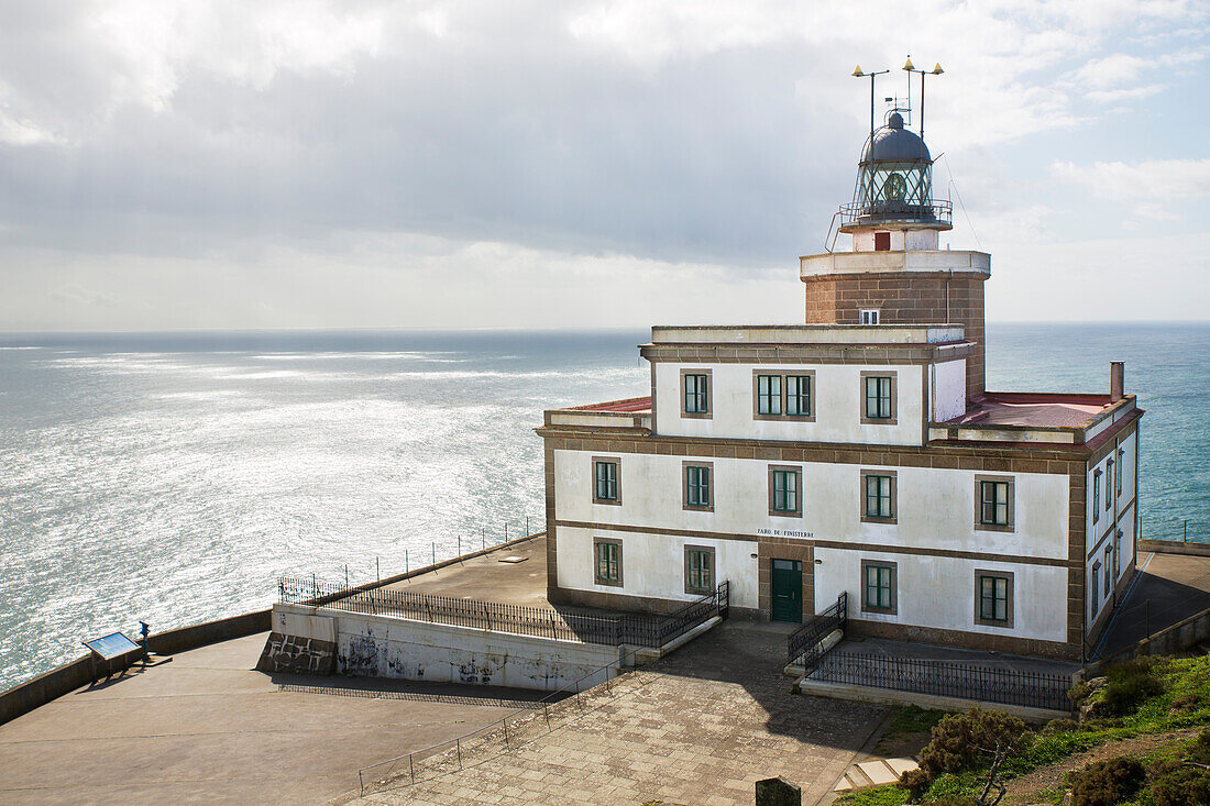  The lighthouse at Cape Finisterre, end of the Way of St. James, Galicia, Spain 