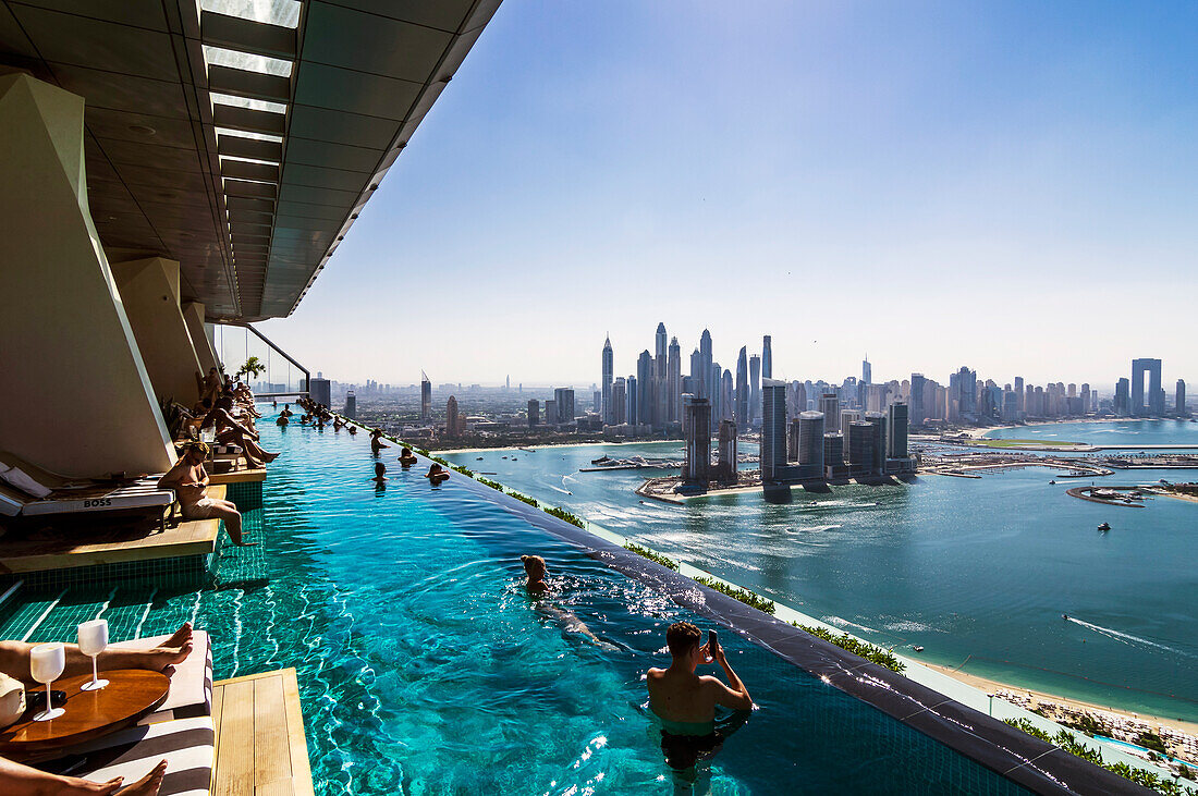  Views from the 50th floor of the Aura Skypool, Dubai, United Arab Emirates, Middle East 