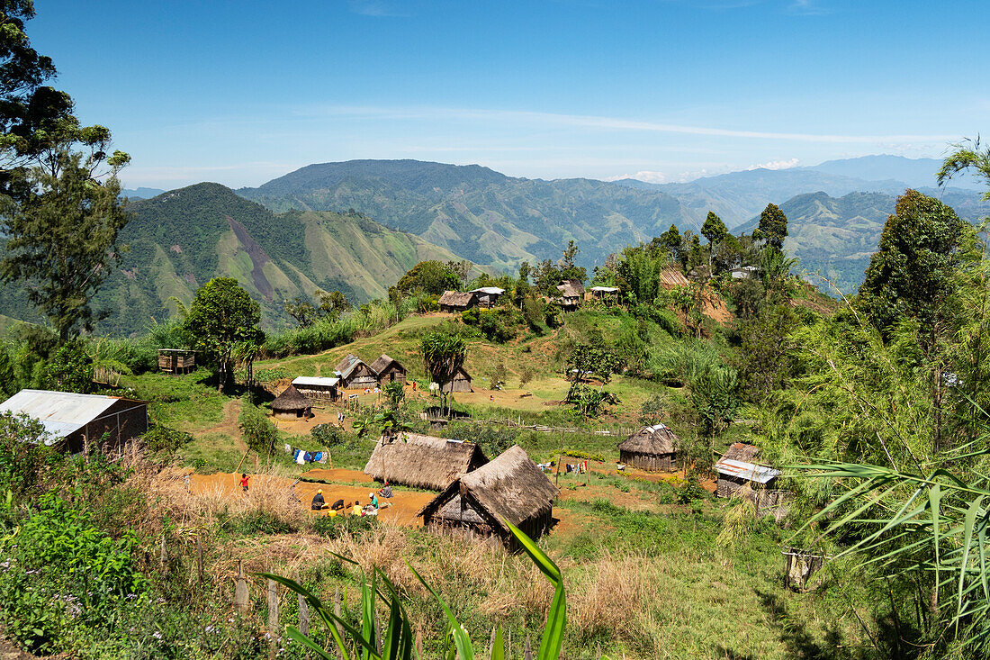  Mountain village of Beha in the Eastern Highlands, Papua New Guinea 