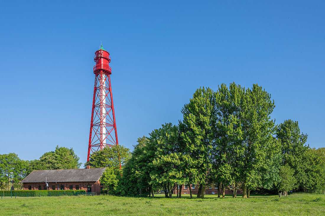 Leuchtturm Campen, Deutschlands höchster Leuchtturm, Krummhörn, Niedersachsen, Deutschland