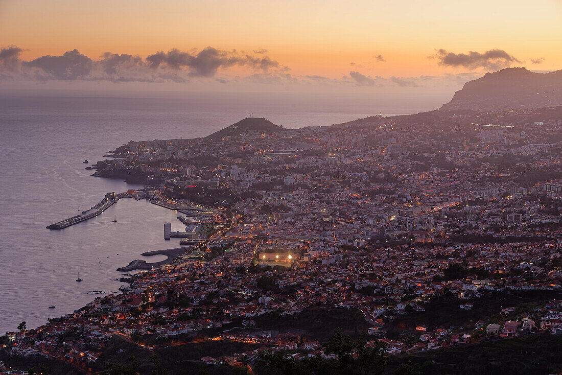  View from the golf course of Funchal, Madeira, Portugal. 