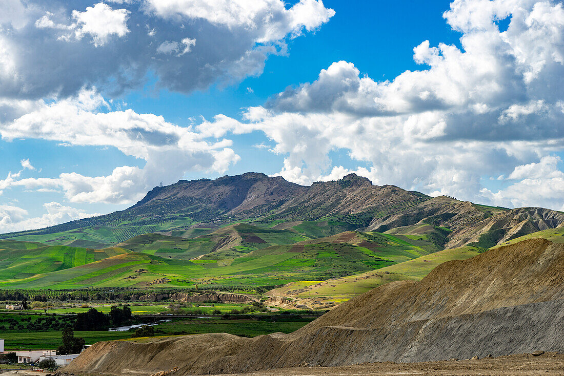  North Africa, Morocco, North, hilly landscape, agriculture, 