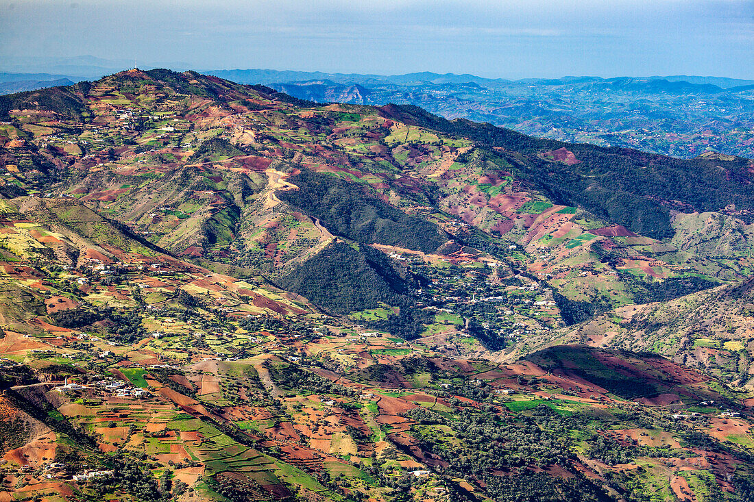  North Africa, Morocco, North, hilly landscape, agriculture, 