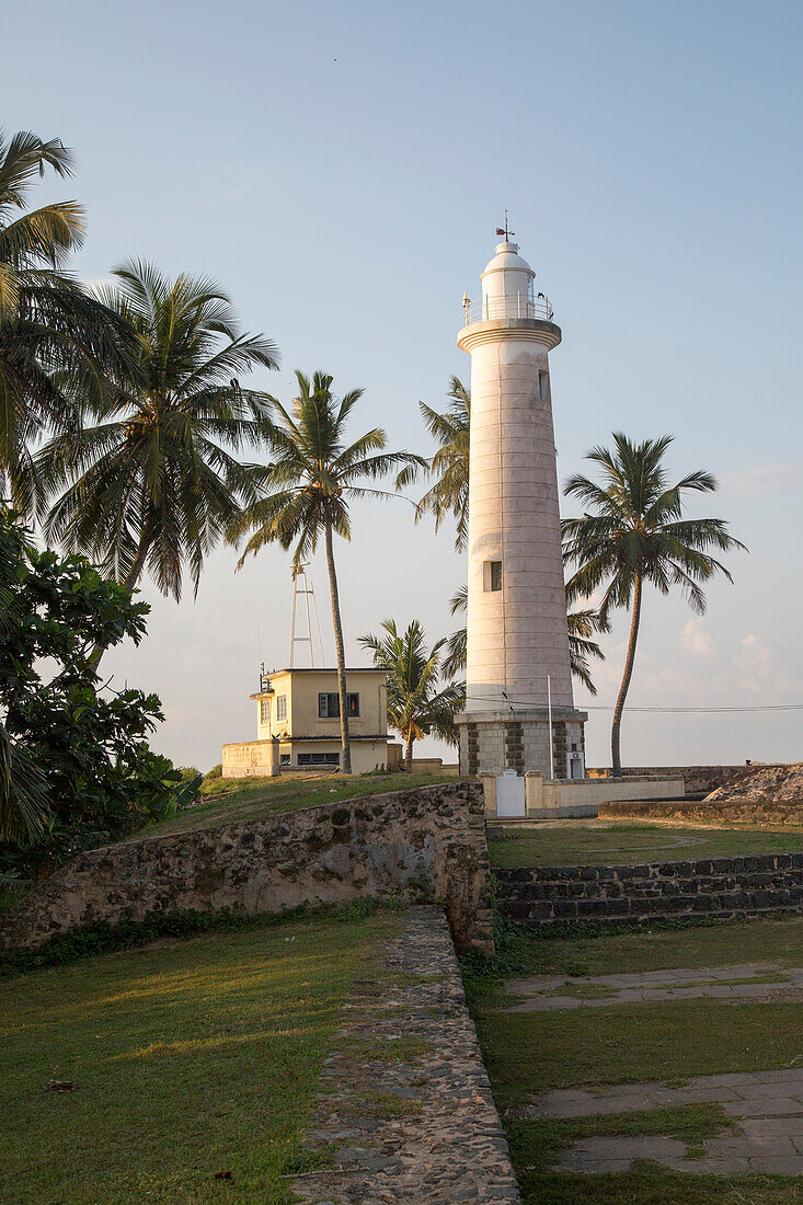 Lighthouse building in the historic town of Galle, Sri Lanka, Asia