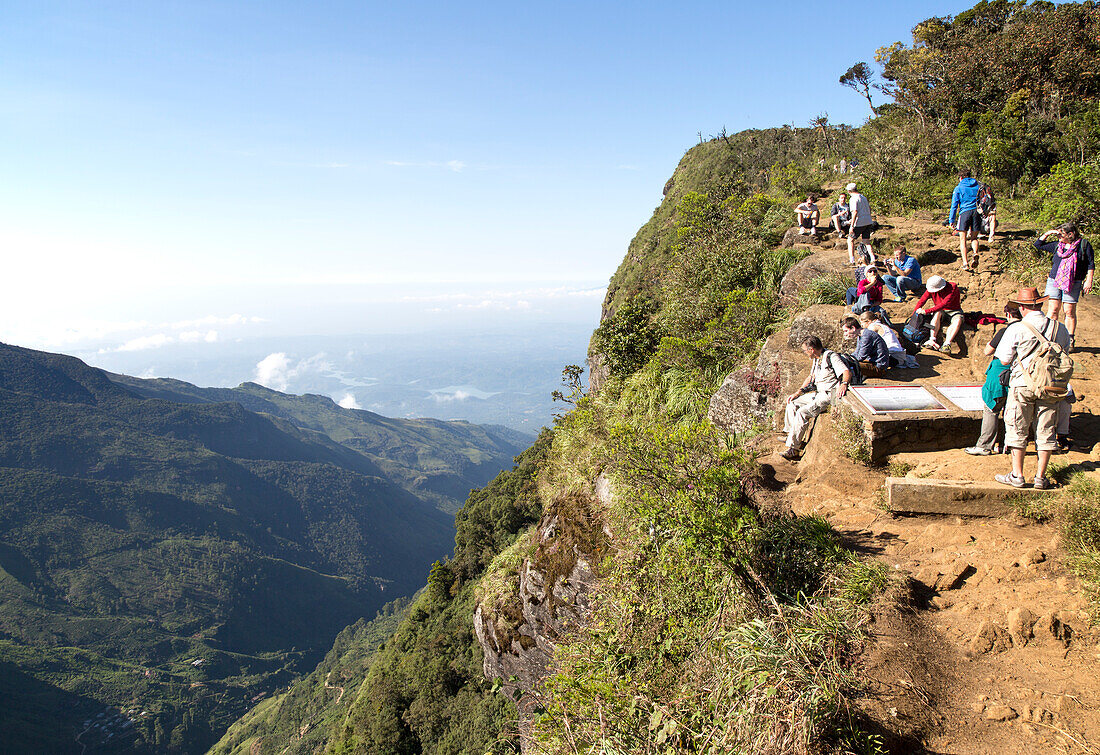 World's End cliff at Horton Plains national park, Sri Lanka, Asia