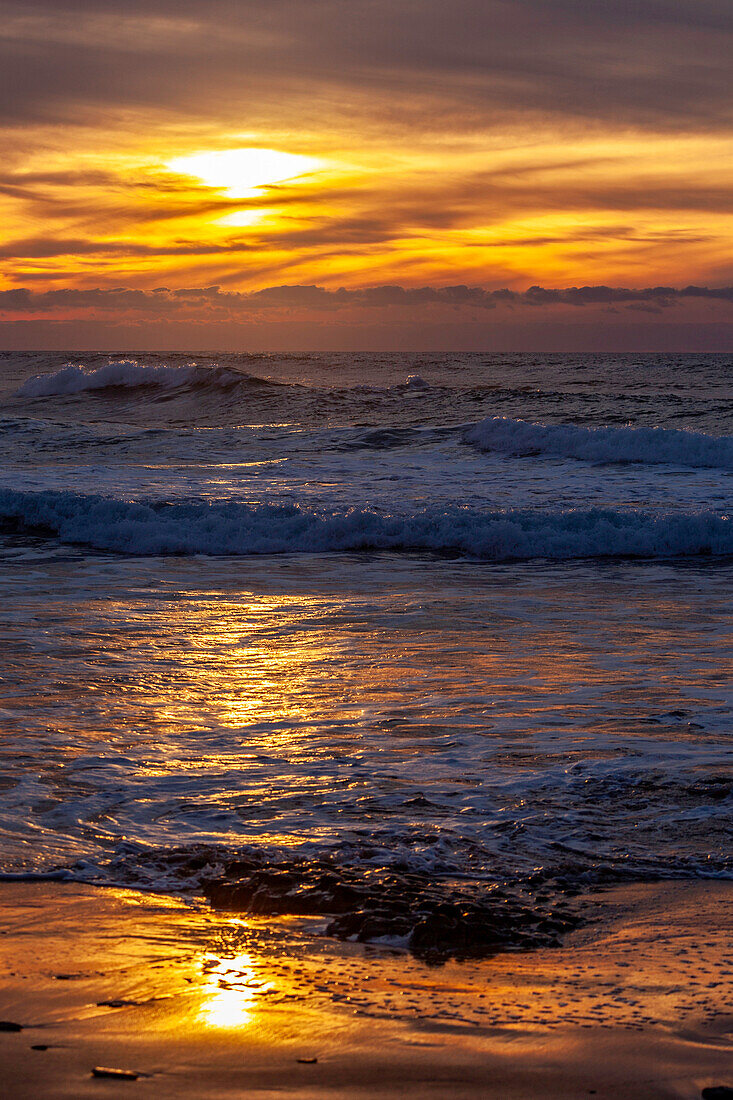 Europa, Portugal, Algarve, Sonnenuntergang, Atlantik,