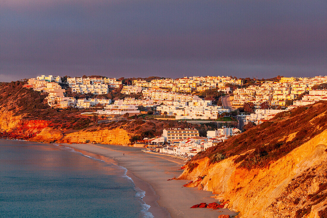 Europa, Portugal, Algarve, Dorf Selema, Sonnenuntergang, Atlantik,