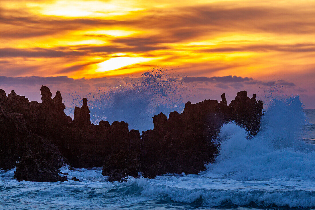 Europa, Portugal, Algarve, Sonnenuntergang, Atlantik,