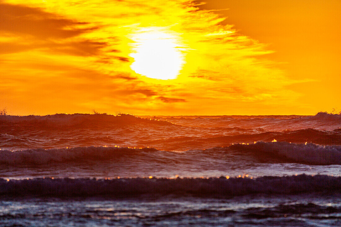 Europa, Portugal, Algarve, Sonnenuntergang, Atlantik,