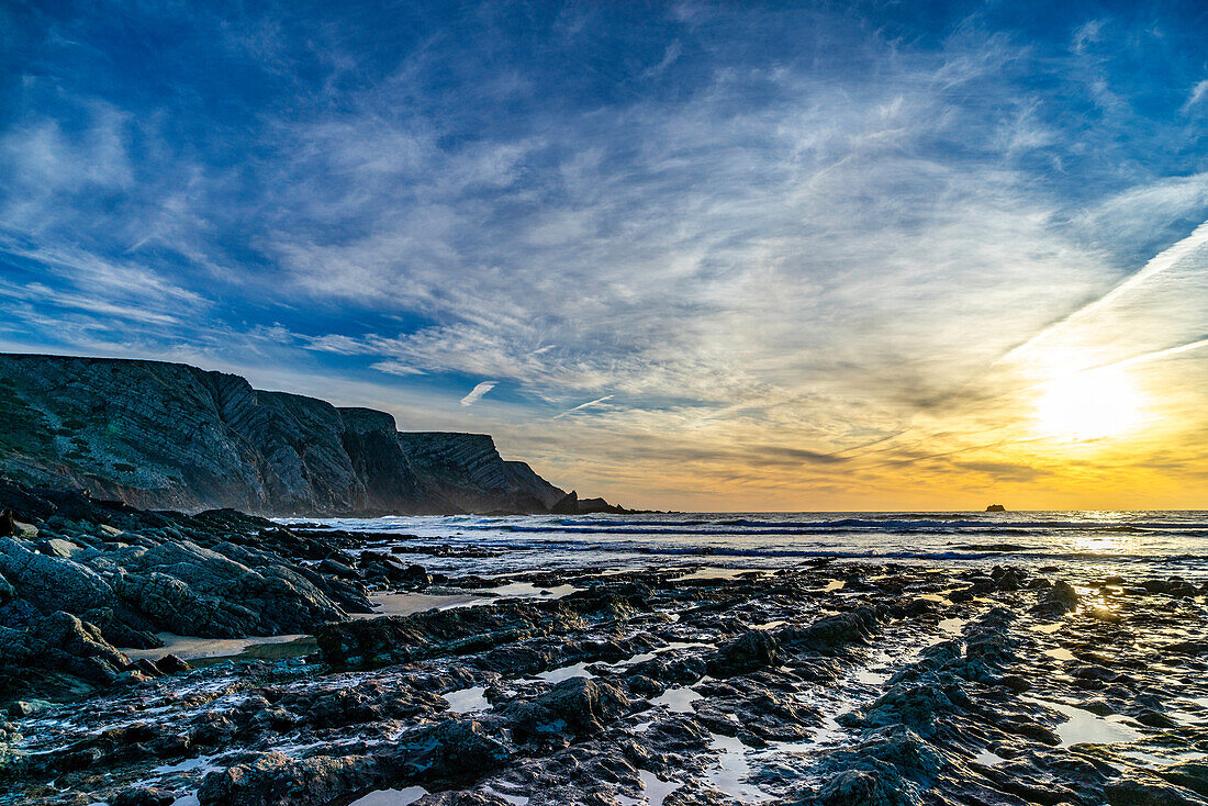 Europa, Portugal, Algarve, Ponta Ruiva Beach, Atlantikküste,