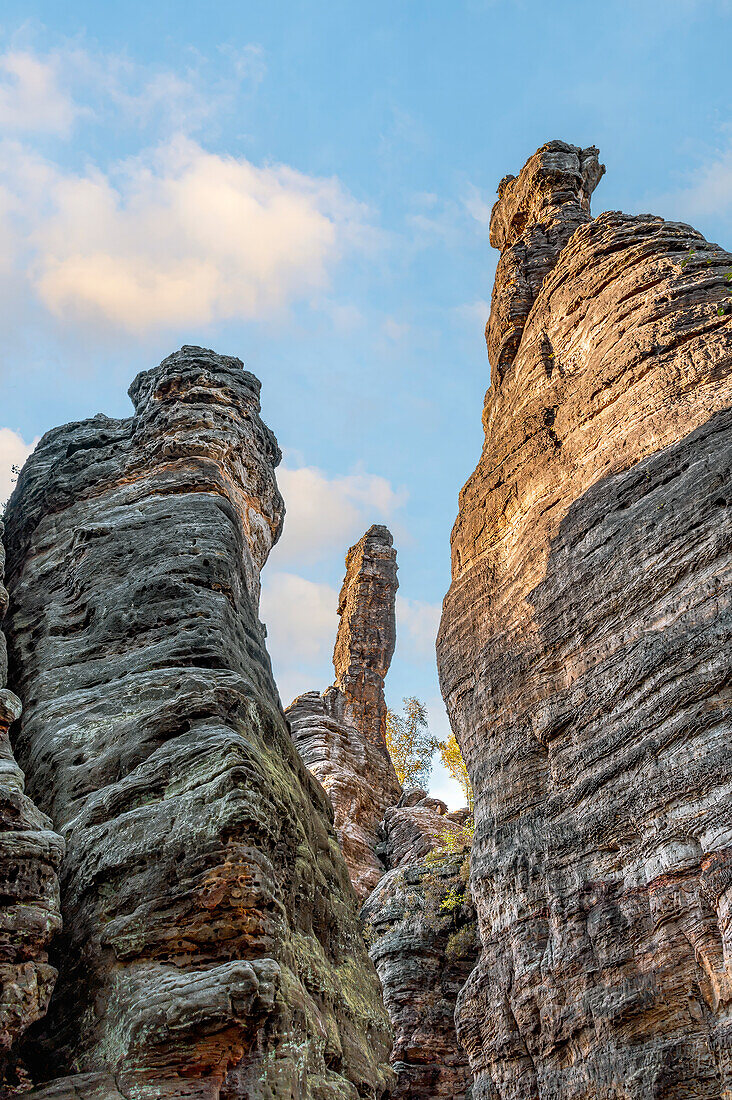  Hercules Pillars in Bielatal, Saxon Switzerland, Saxony, Germany 