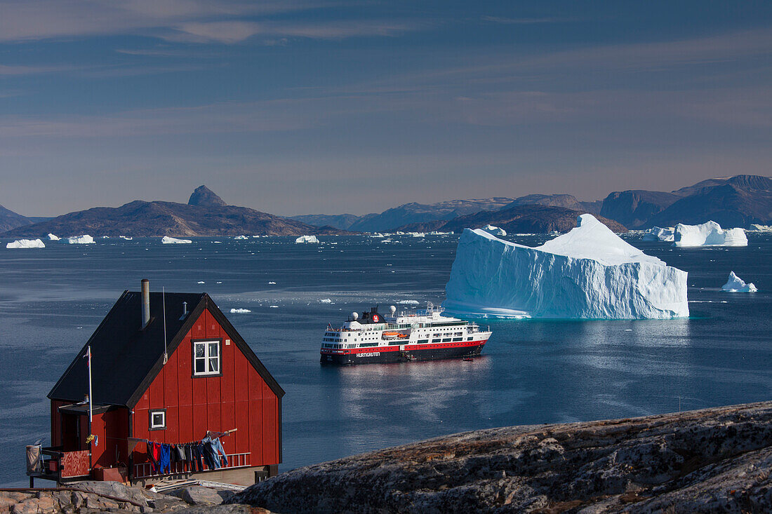 Hurtigruten Schiff MS Fram, Uummannaq, Uummannaqfjord, Nord-Groenland, Grönland