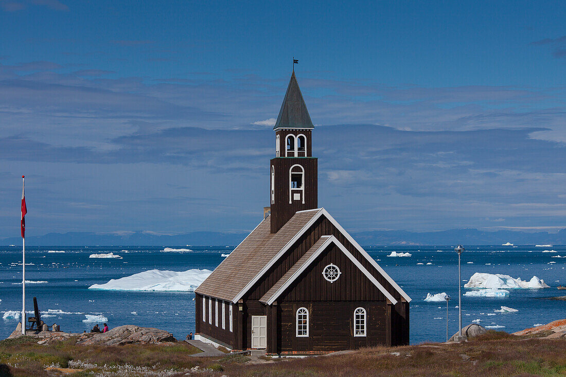 Zionskirche, Ilulissat, Jakobshavn, Disko-Bucht, West-Groenland, Grönland