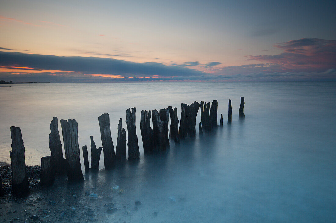 Buhne an der Ostsee, Schleswig-Holstein, Deutschland