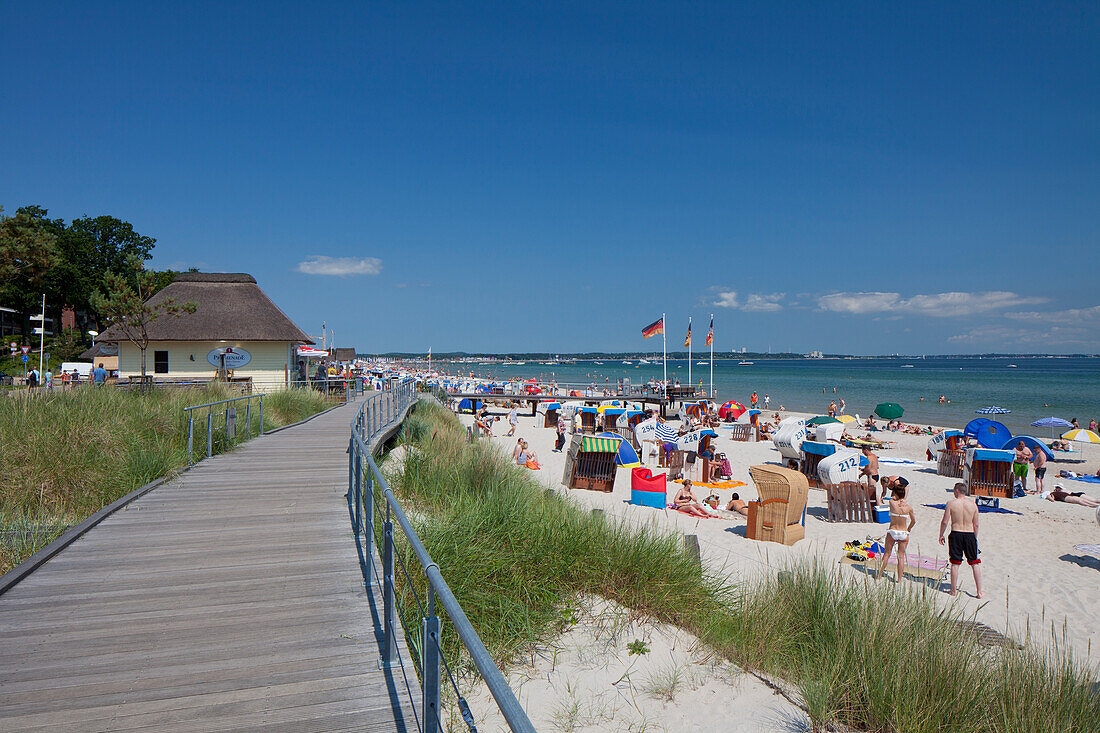 Blick auf den Strand, Scharbeutz, Schleswig-Holstein, Deutschland