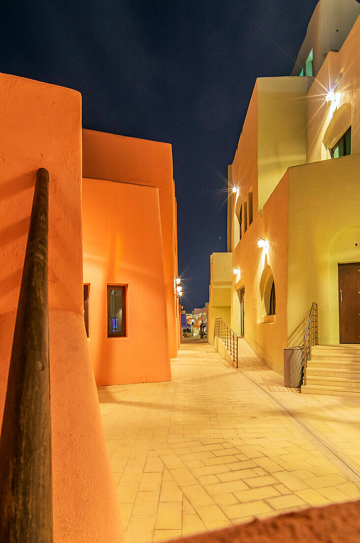  Evening shots in the Myna district of the old port of Doha capital of Qatar, Persian Gulf 