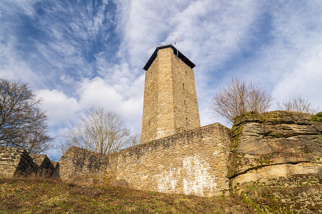 An der Burg Altnußberg im Bayerischen Wald bei Viechtach, Niederbayern, Bayern, Deutschland, Europa