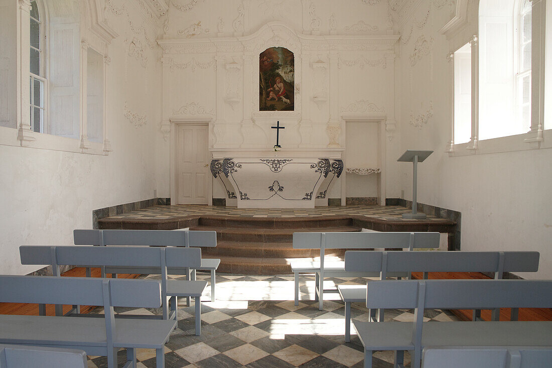 Kapelle von innen, Jardines Palheiro, Madeira, Portugal, Europa
