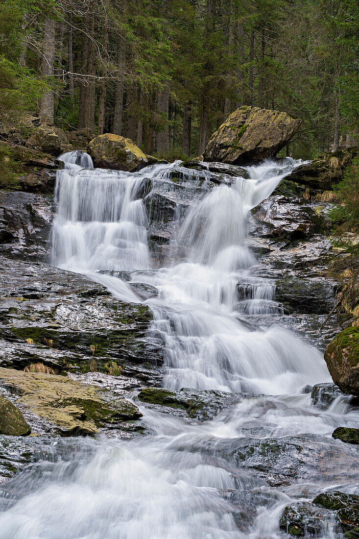  At the Rissloch Falls near Bodenmais, Bavarian Forest, Bavaria, Germany, Europe 