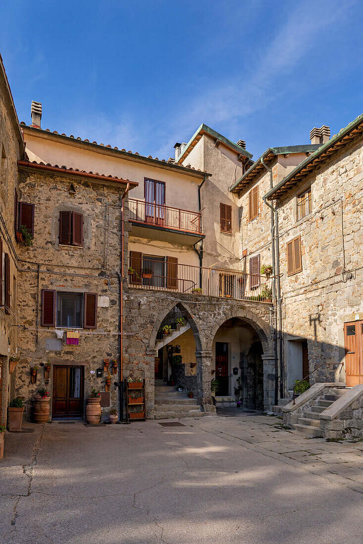 Am Kloster San Salvatore di Monte Amiata, Abbadia San Salvatore, Provinz Siena, Italien