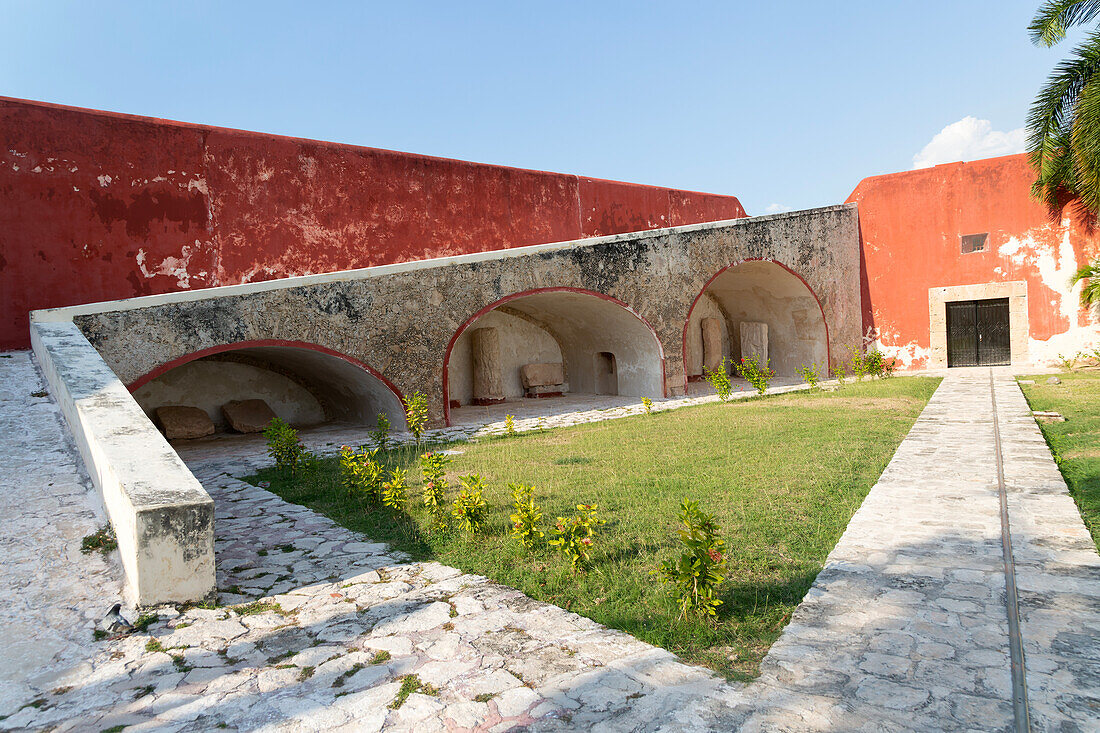 Spanish military colonial architecture of Baluarte de la Soledad, Campeche city, Campeche State, Mexico