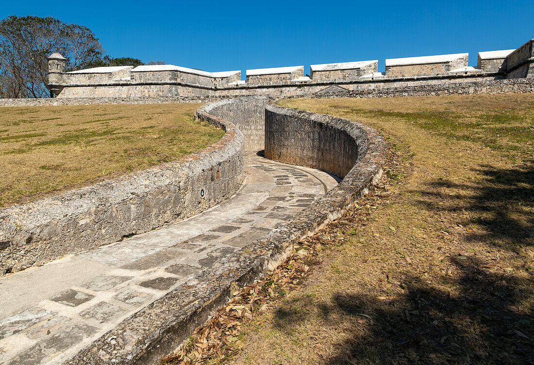 Spanische koloniale Militärarchitektur, Fort San Jose el Alto, Campeche, Bundesstaat Campeche, Mexiko