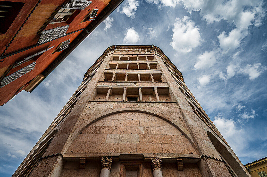 Baptisterium San Giovanni, Taufkapelle, neben dem Dom  Cattedrale di Parma, Provinz Parma, Emilia-Romagna, Italien, Europa