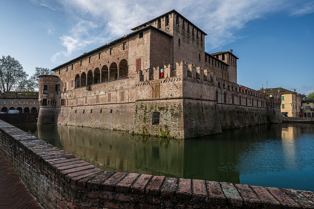  Rocca Sanvitale water castle, Fontanellato, Province of Parma, Emilia-Romagna, Italy, Europe 