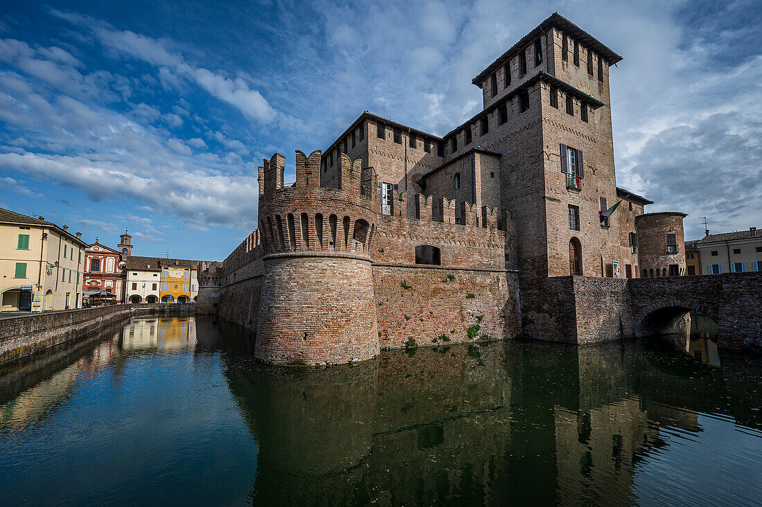  Rocca Sanvitale water castle, Fontanellato, Province of Parma, Emilia-Romagna, Italy, Europe 