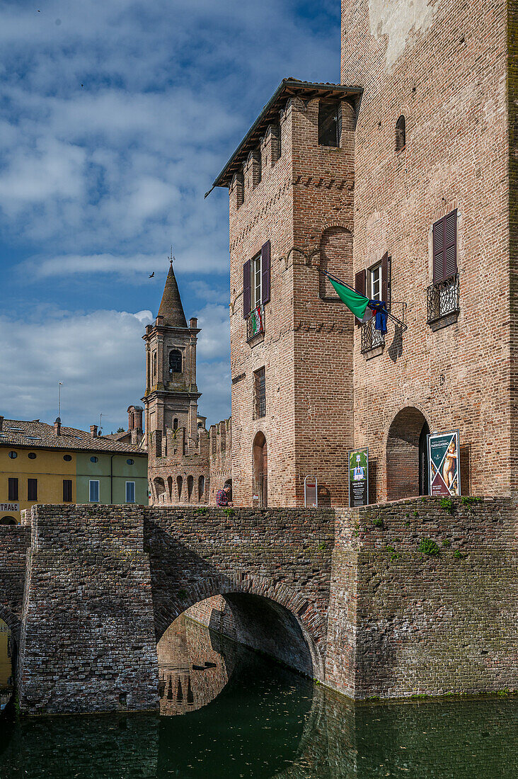  Rocca Sanvitale water castle, Fontanellato, Province of Parma, Emilia-Romagna, Italy, Europe 