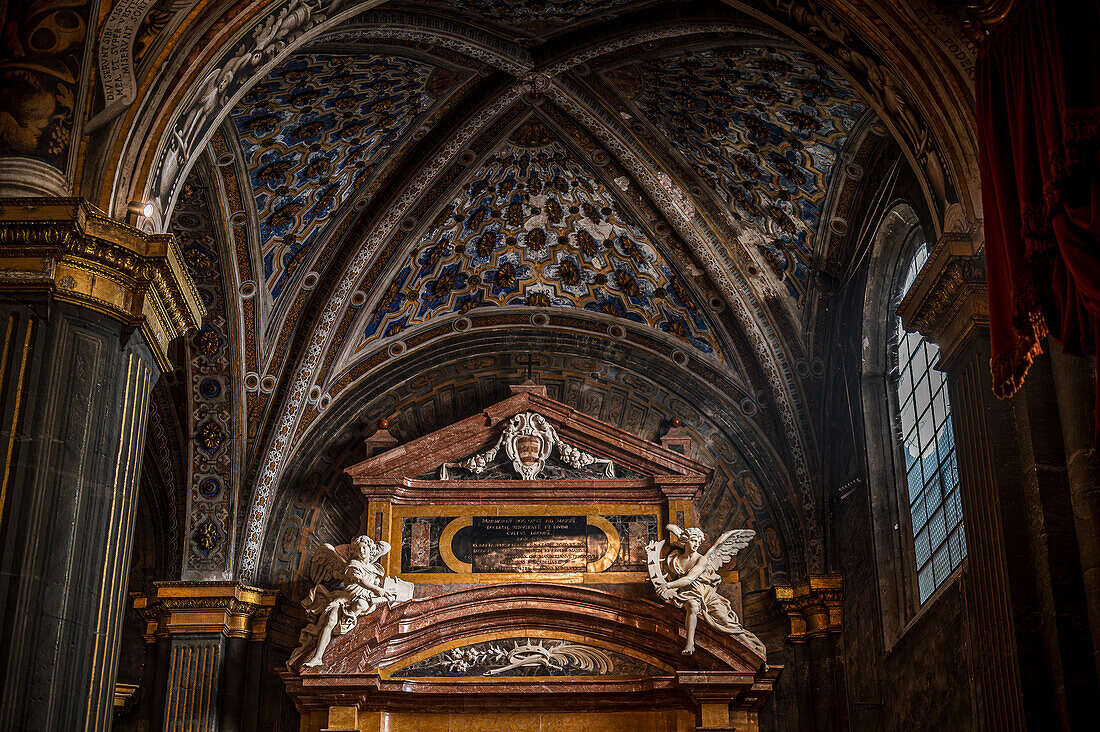 Deckengewölbe im Dom Duomo di Cremona, Piazza del Comune, Cremona, Provinz Cremona, Lombardei, Italien, Europa
