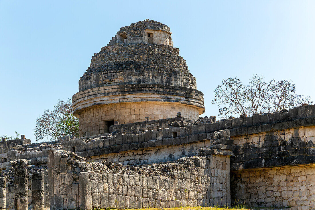 Observatory building, El Caracol, Chichen Itzá, Mayan ruins, Yucatan, Mexico